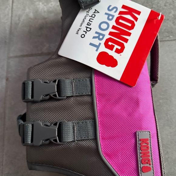 Kong Sport AquaPro Dog Floatation Vest Size XS in Pink/Grey - Picture 1 of 4
